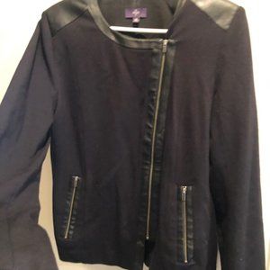Black Jacket with zippers and faux leather
